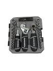 Husky 1/4 In. And 3/8 Drive Stubby Ratchet Socket Set (46-PIECE) Missing Open. Price: $19.99.