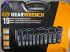 Gearwrench - 84934N 19 Piece 1/2" Drive 6 Point Sae Deep Impact Socket Set Nib New. Price: $155.00.
