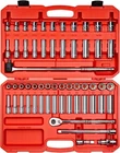 1/2 Inch Drive 6-POINT Socket And Ratchet Set With Case (57-PIECE) New. Price: $259.99.