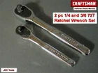 Craftsman Tools 1/4" & 3/8" Full Polish 72T Ratchet Low Profile Set Pc New. Price: $33.95.