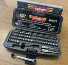 Pc. Half Cut Stubby Bit Set W/ 1/4 X 5/16 Ratchet Wrench Vim VHC77 New. Price: $149.95.