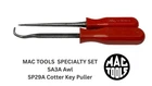 Mac Tools SA3A Awl & SP29A Cotter Key Puller Hook Pick Red Handle Specialty Set Used. Price: $27.95.