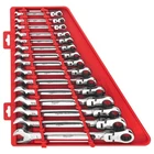 Milwaukee 48-22-9413 Combination Wrench Set, 15 Piece, Sae Flex Head Ratcheting New. Price: $351.43.
