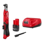 Milwaukee M12 Fuel 3/8 In. Cordless Ratchet Kit With Powerstate Brushless Motor, Open. Price: $322.00.