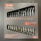 New Icon WRFM-12 12PC. Pro Flex Ratcheting Wrench Set Metric 8-19MM 56427. Price: $129.99.