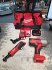 Milwaukee 2666-20 Impact Wrench 2457-20 Rt Angle Ratchet Batteries Charge & Case Used. Price: $349.99.