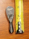Milwaukee Pro 3" Long 1/4" Drive Stubby Tooth Full Polish Ratchet #48-22-9003 New. Price: $45.56.