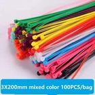 200PCS Reusable Cable Ties Multi-color Adjustable Zip Straps For Home Office Diy New. Price: $10.35.