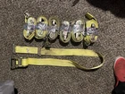 7 Big Rig And Trailer Heavy Duty Ratchet Straps The Yellow Ones Used. Price: $35.00.