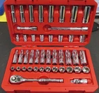 Tekton 3/8 Inch Point Drive Socket And Ratchet Set With Case, 46-PIECE Open. Price: $109.99.