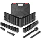 Eastvolt 46-PIECE Drive Socket Ratchet Wrench Set, Metric & Sae, Black New. Price: $79.99.