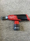 Milwaukee M12 Fuel Brushless 3/8 High Speed Ratchet With Output Battery Open. Price: $179.25.