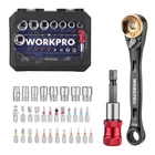 Workpro 34-PIECE 1/4" Mini Ratchet Wrench, 72-TOOTH, Right Angle Screwdriver Men New. Price: $44.52.