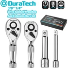Duratech 4PCS Stubby Ratchet 1/4" 3/8" Sets 72-TOOTH Extension Bar New. Price: $18.59.