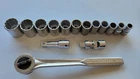 Vtg Craftsman 15PC 1/2" Drive Sae 12PT Socket Set With Ratchet & Extension, Usa Used. Price: $49.95.