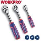 Workpro 3PC 1/4"3/8"1/2" Ratchet Quick-release Reversible Socket Wrenches New. Price: $24.99.