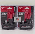 Milwaukee M12 Pack X2 High Output Ah XC5.0 Battery 48-11-2450 Oem New. Price: $148.98.