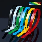 200PCS Reusable Cable Ties Multi-color Adjustable Zip Straps For Home Office Diy New. Price: $12.33.