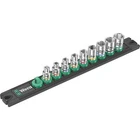 Wera 05005410001 Magnetic Socket Rail Deep Set, 1/4" Drive, 9 Pieces New. Price: $79.32.