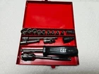 Caterpillar 1/4" Drive Ratchet & Socket Set W/ Extensions Adapters Used. Price: $189.99.