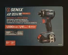Senix 20V Brushless Cordless 1/4 Impact Driver 1590 In-lb 2X2.0AH New. Price: $89.00.