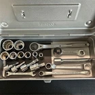 Socket Wrench Set With Ratchet Handles, Extensions, Bits, Used. Price: $199.00.