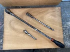 Lot Of Flex Head Ratchets: Snap-on FLF936, Matco BR5FT, & Mac VR24FPAB. Used. Price: $225.00.