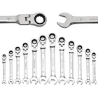 12PIECE 819MM Metric Flexhead Ratcheting Wrench Set Professional Chrome Vanadium New. Price: $62.05.