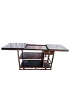 Vintage Mcguire Rattan Bar Cart With Slide Out Sides Used. Price: $2800.00.