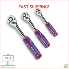 Workpro 3-PIECE Ratchet Set, 1/4", 3/8", 1/2" Drive Wrench, Quick-releas New. Price: $40.16.