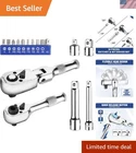 Portable Flex Head Stubby Ratchet & Bit Driver Set: 16 Pieces For Every Mechanic New. Price: $49.49.