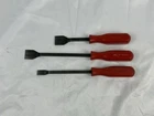 Mac Tools Usa Colored Hard Handle Gasket Scraper 3 Piece Set Used. Price: $65.39.