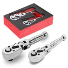 Uyecove 1/4" 3/8" Drive Stubby Flex-head Ratchet Set, 72-TOOTH Quick Release New. Price: $40.30.