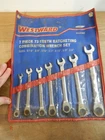 Westward 6XZ90 Ratcheting Wrench Set, Sae, 5/16 To 3/4 Head Sizes, 7 Piece Used. Price: $49.99.
