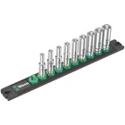 Wera 05005410001 Magnetic Socket Rail Deep Set, 1/4" Drive, 9 Pieces New. Price: $83.63.