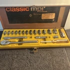 Vtg Indestro 20 Pc 1/4" & 3/8" Drive Socket Set No. N6330 Used. Price: $89.95.