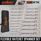18 Pc Flex Head Ratcheting Wrench Set 6 - 30 Mm Combination End Spanner & Pounch New. Price: $89.99.