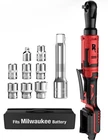 Apexpower 1/2 Inch Cordless Ratchet Wrench For Milwaukee M18 Battery 88FT-LBS New. Price: $121.35.
