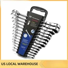 Flex Head Ratcheting Wrench Set SAE1/4"-7/8" Chrome Vanadium Steel Combination New. Price: $90.41.