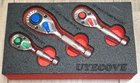 Uyecove 3PC Color Coded Stubby Ratchet Set W/ Foam Tray 1/4, 3/8 & 1/2" Dr New. Price: $55.79.