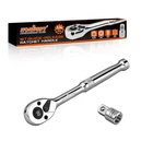 Horusdy 1/4" 90-TOOTH Quick-release Ratchet Handle Drive, Silver New. Price: $13.06.