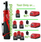 Genuine Milwaukee M12 3/8" Ratchet 2457-20 W/ Battery Charger Option Combo Set New. Price: $125.95.