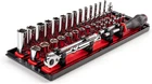 35-PIECE 1/4" Drive Socket & Ratchet Set With Rails And Tray (4-15MM) New. Price: $174.99.