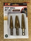Performance Tool Step Drill Set Pc W9003 New. Price: $14.99.
