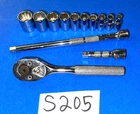 Proto Tools 13 Piece 1/4 Dr. Ratchet & Extensions Sae. Socket Set 3/16 9/16 Used. Price: $130.00.