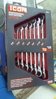 Icon WRAS-7 Anti-slip Grip Professional Sae Ratcheting Wrench Set 7-PIECE New Open. Price: $120.00.