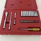 Proto 1/4" Drive Socket 25 Pc. Sae 12 Pt. W/ Case Torqueplus Usa No J47118XL New. Price: $215.00.