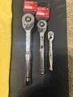 Craftsman 1/2 In & 3/8 1/4 Drive Low Profile 72-TOOTH Ratchet Set Steel New. Price: $40.00.