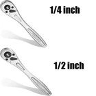 Duratech Ratchet Handle Socket Wrench Reversible 1/4"/1/2" New. Price: $19.99.