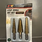 Performance Tool W9003 3-PIECE Step Drill Set, New. Price: $14.00.